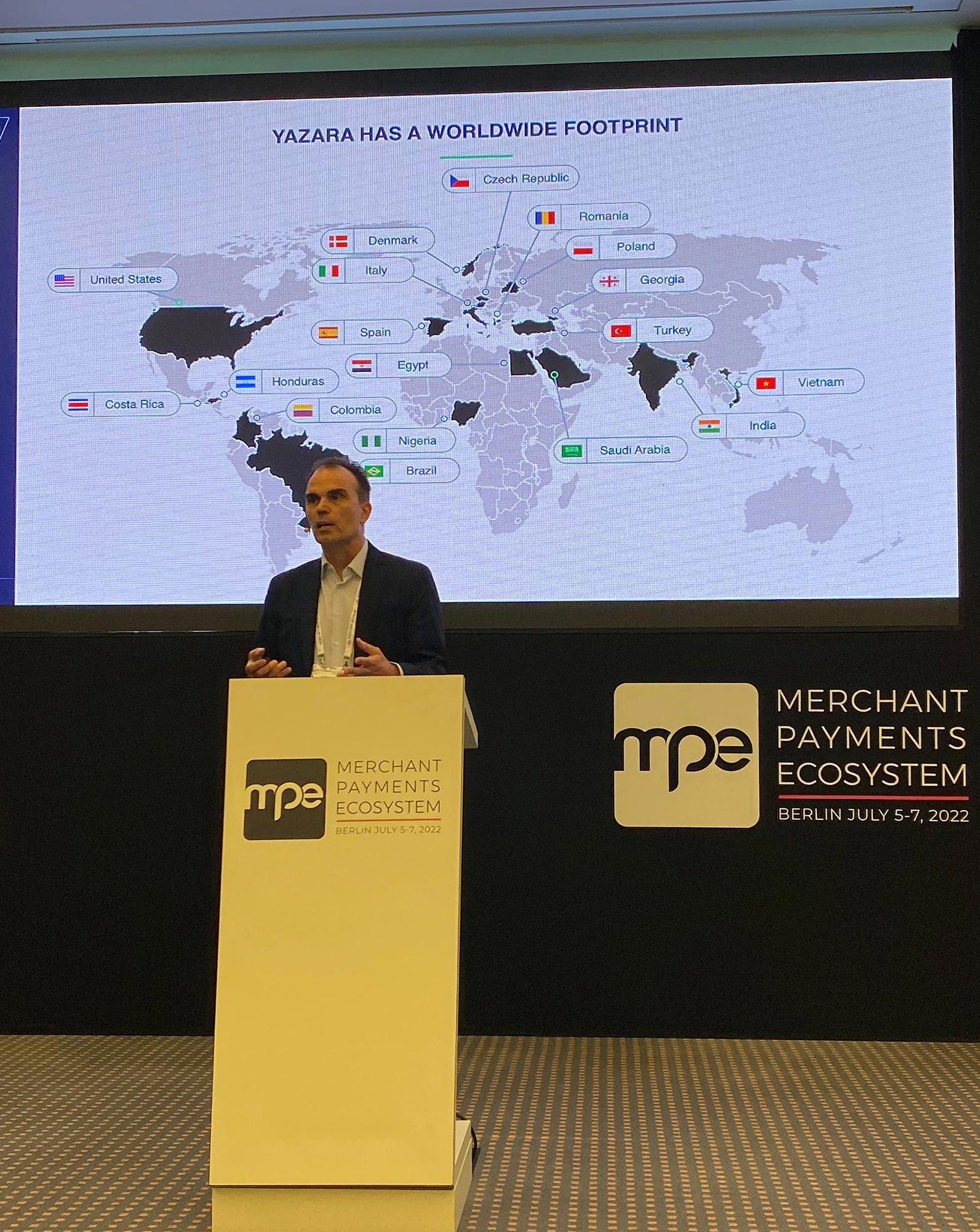 Albert Comas Yazara´s ceo speaking in merchant payment event