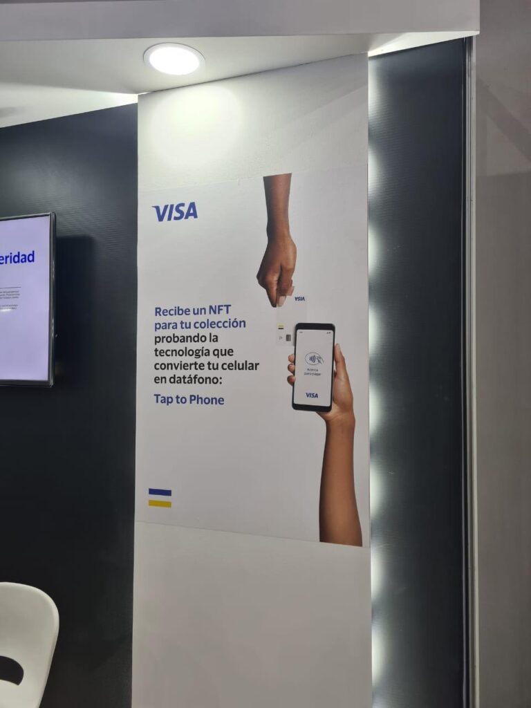 Visa NFT banner in latam fintech market event