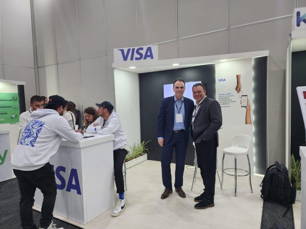Albert Comas Yazara´s ceo in Visa stand on latam fintech market event