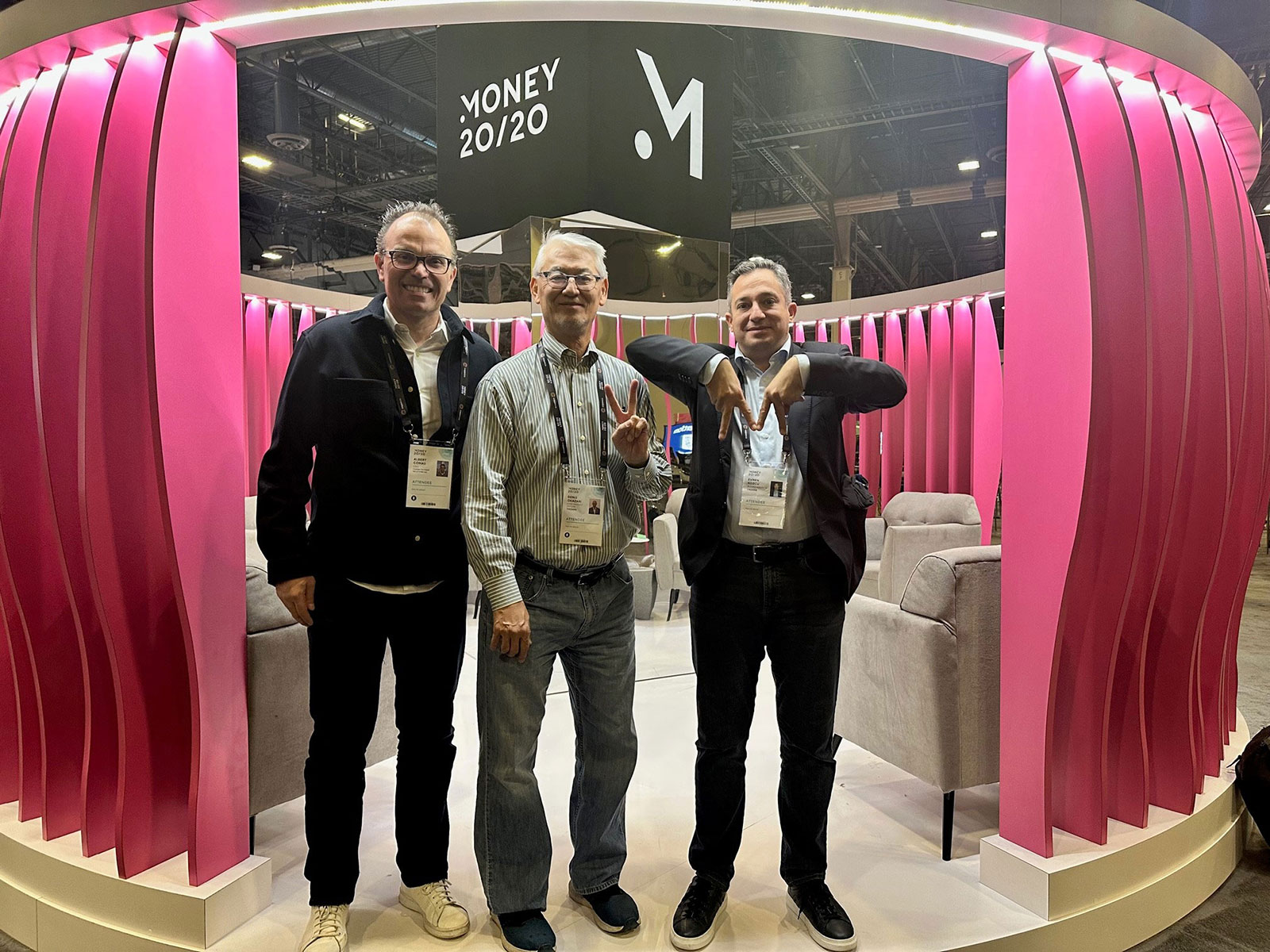 Albert Comas and team at money 20/20 event in Las Vegas